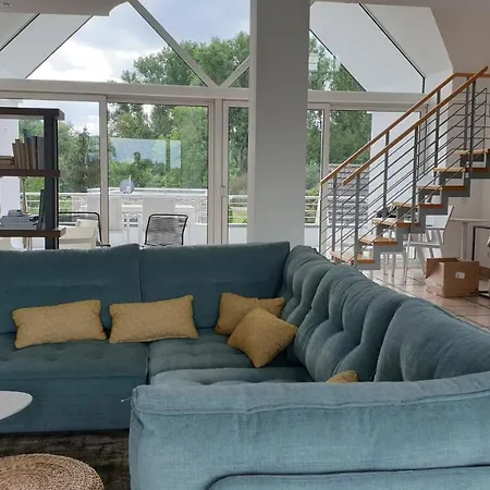 Somnar Panoramaloft Mit Haestens Betten - Rheinblick 150qm 아파트 노이스