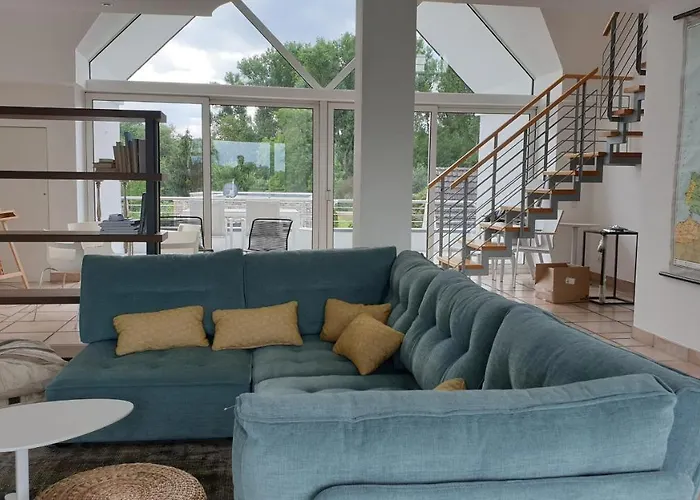 Somnar Panoramaloft Mit Haestens Betten - Rheinblick 150qm Lejlighed Neuss